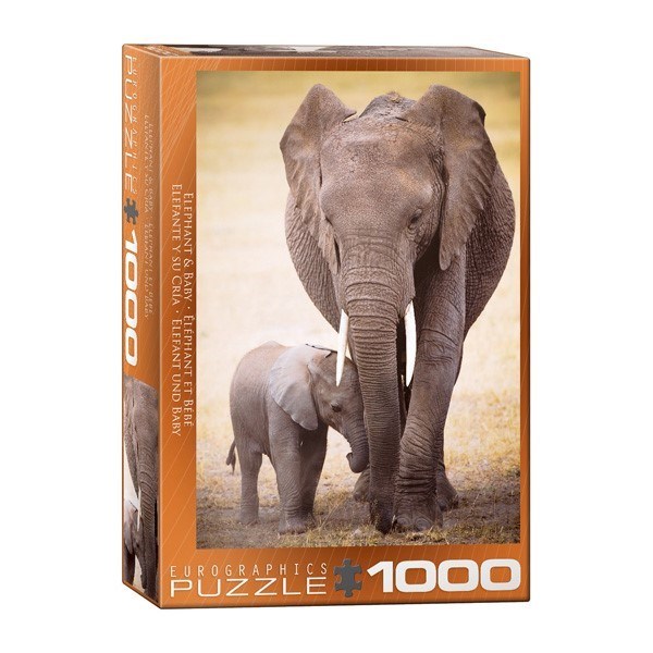 تصویر  (6000-0270) The Elephant And Baby Elephant