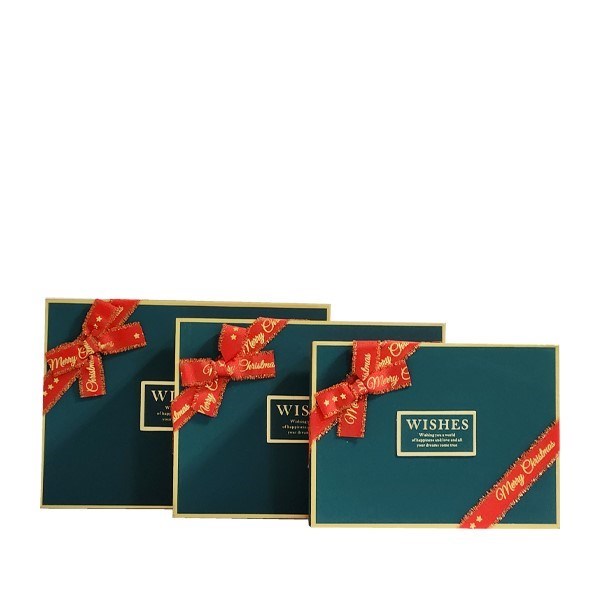 تصویر  (Y91307-51T) جعبه كادو مستطيل سبز 3 سايز