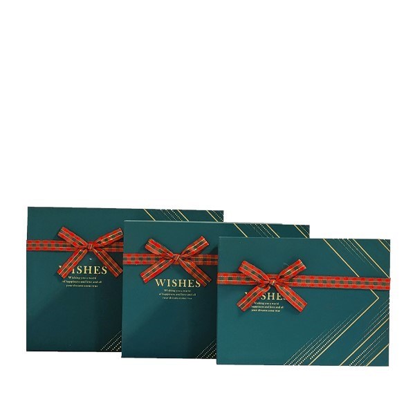 تصویر  (Y91307-50T) جعبه كادو مستطيل سبز 3 سايز