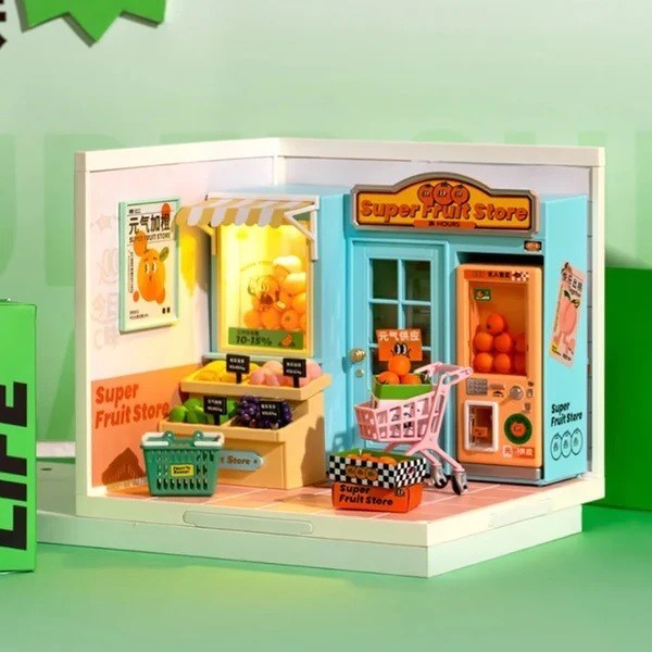 تصویر  بازي مينياتوري روبوتايم مدل فروشگاه روزانه ميوه DW003 Super Fruit Store